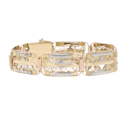 Bracelet Souple en or rose, or blanc et or jaune - Castafiore