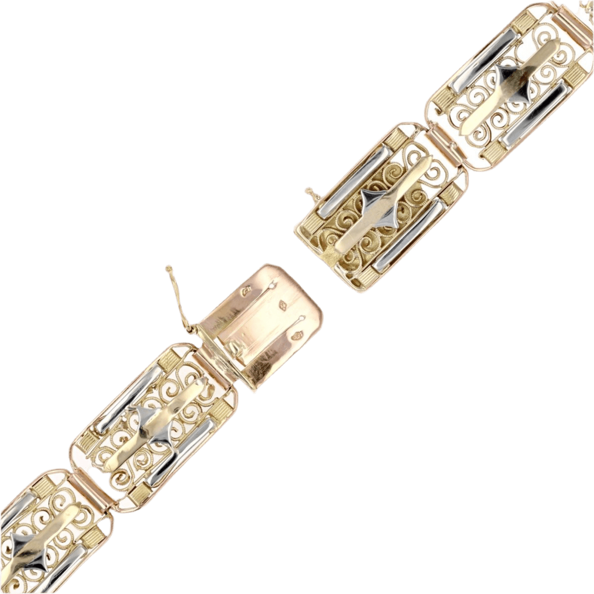 Bracelet Souple en or rose, or blanc et or jaune - Castafiore