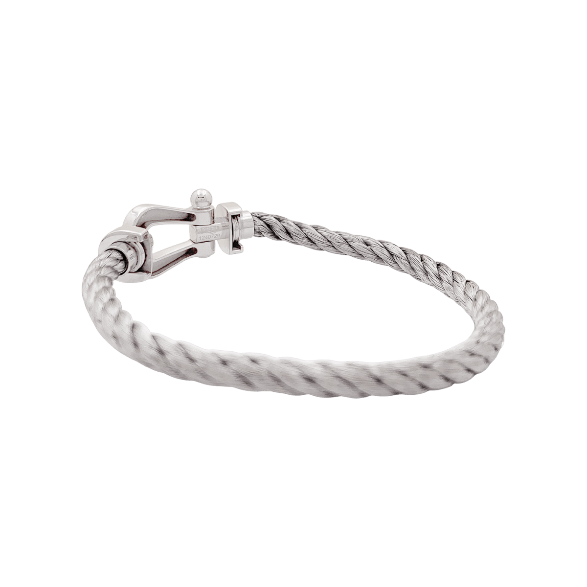 Bracelet Souple FRED "Force 10" en or blanc et acier - Castafiore