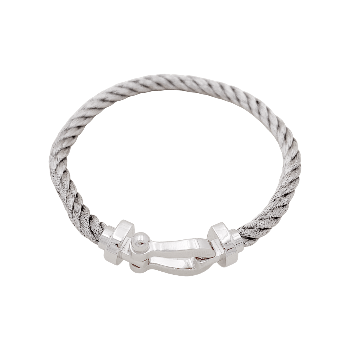 Bracelet Souple FRED "Force 10" en or blanc et acier - Castafiore