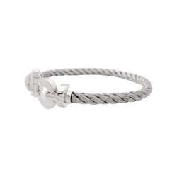 Bracelet Souple FRED "Force 10" en or blanc et acier - Castafiore
