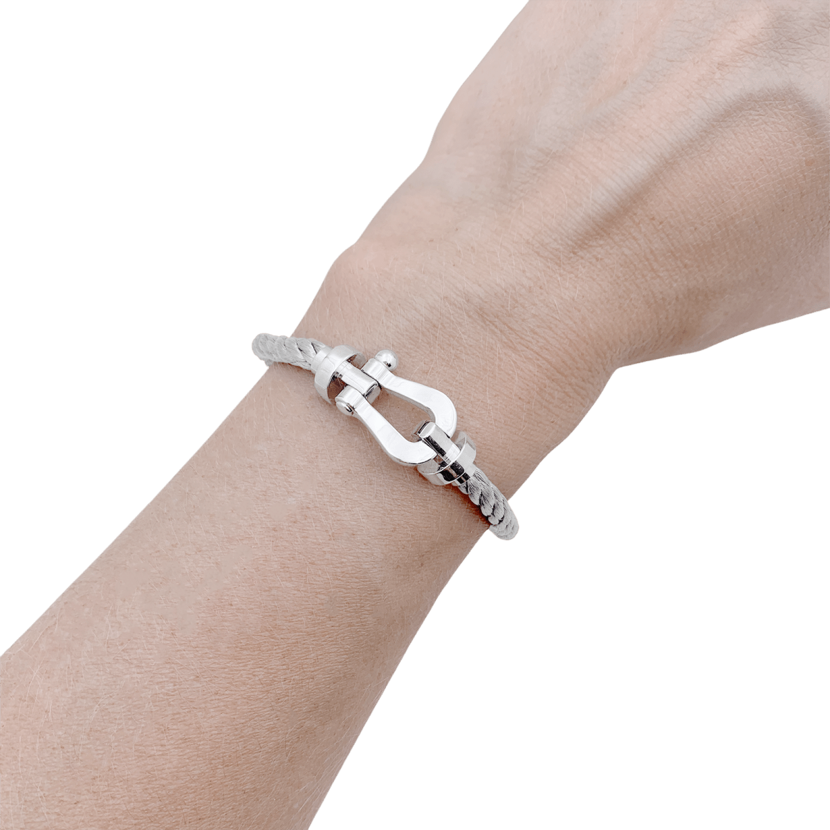 Bracelet Souple FRED "Force 10" en or blanc et acier - Castafiore