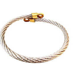 Bracelet Souple FRED "Force 10" en or jaune et acier - Castafiore