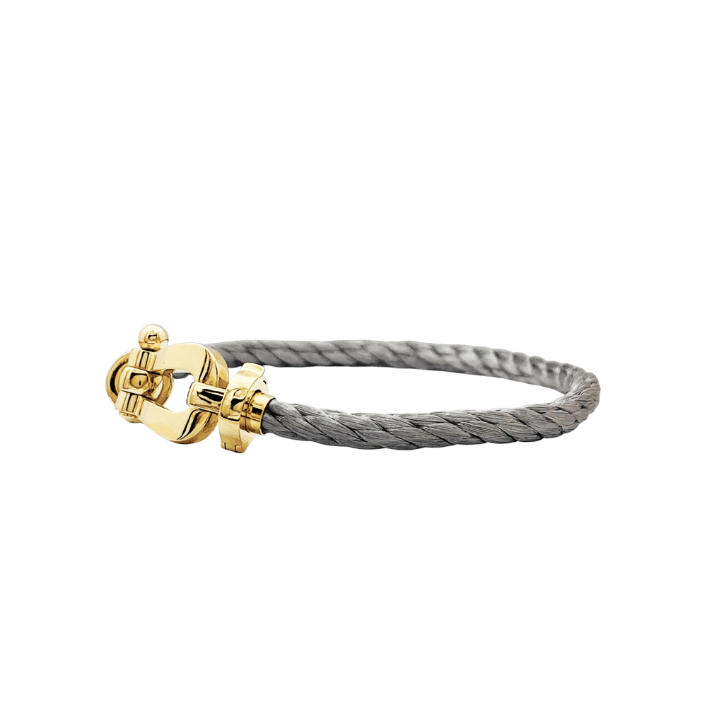 Bracelet Souple FRED "Force 10" en or jaune et acier - Castafiore