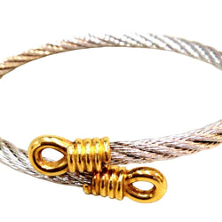 Bracelet Souple FRED "Force 10" en or jaune et acier - Castafiore