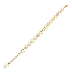 Bracelet Souple FRED "Star" en or jaune et diamants - Castafiore