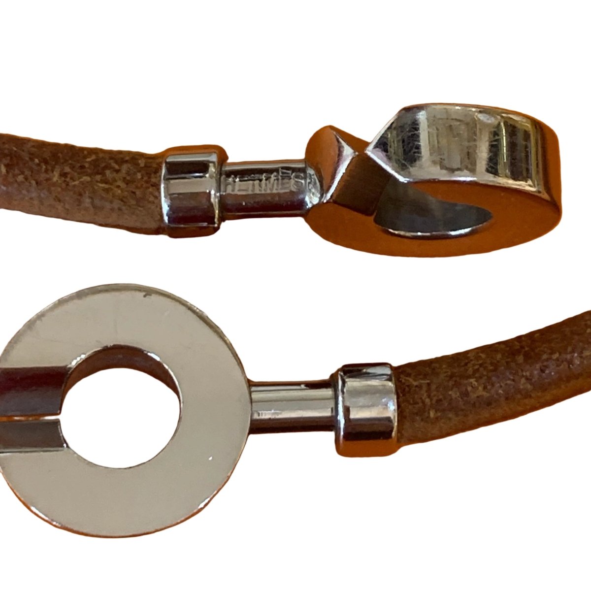 Bracelet Souple HERMÈS "Lancelot" en cuir - Castafiore