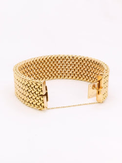 Bracelet souple maille milanaise or jaune 2,3 cm - Castafiore