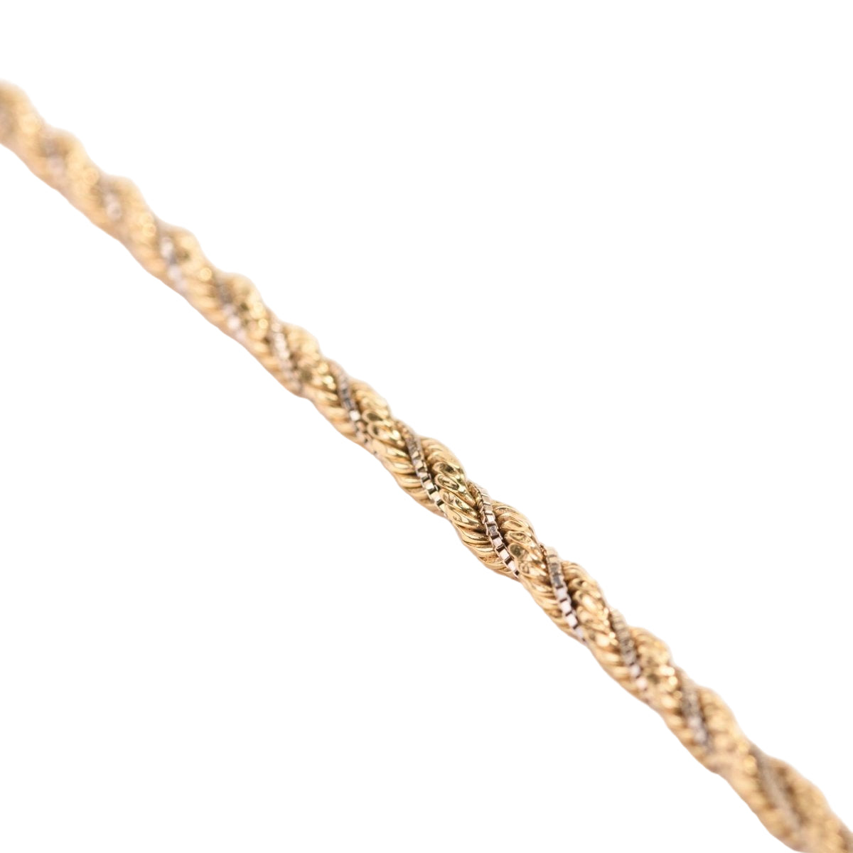 Bracelet Souple mailles corde et vénitienne or deux tons - Castafiore