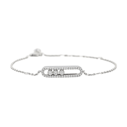 Bracelet Souple MESSIKA "Baby move" en or blanc et diamants - Castafiore