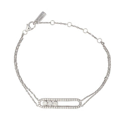 Bracelet Souple MESSIKA "Move Classique" en or blanc et diamants - Castafiore