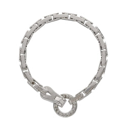 Bracelet Tank CARTIER "Agrafe Articulé" en or blanc et diamants - Castafiore