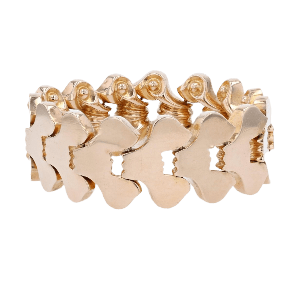 Bracelet Tank en or jaune - Castafiore