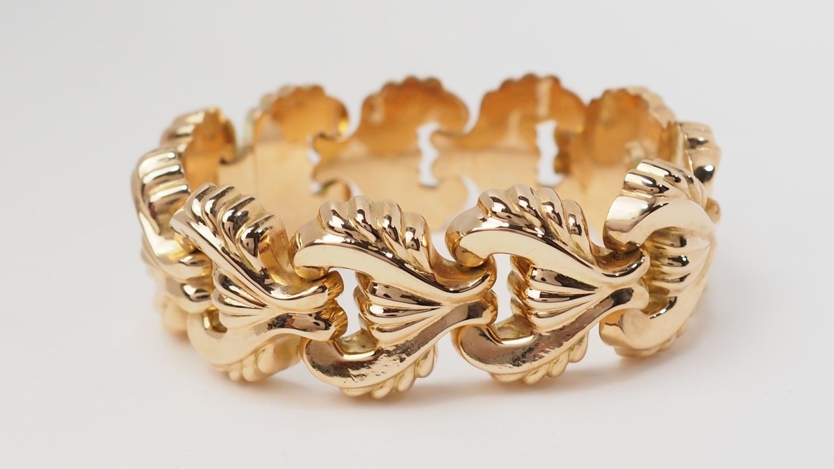 Bracelet Tank en or jaune - Castafiore