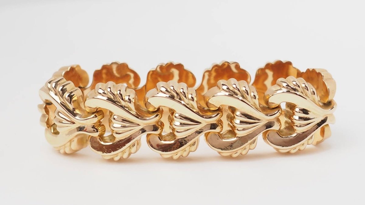 Bracelet Tank en or jaune - Castafiore