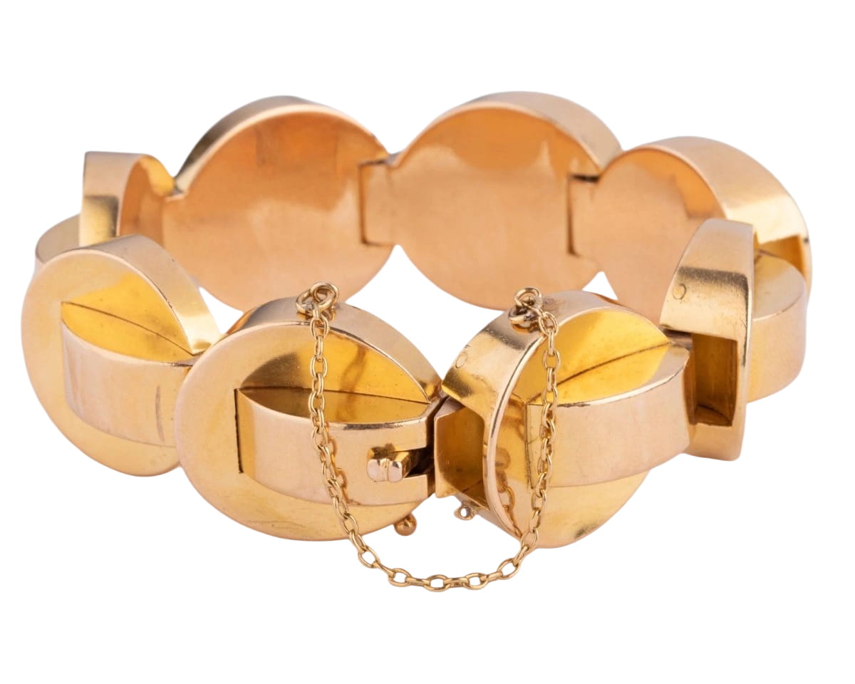 Bracelet Tank en or jaune - Castafiore