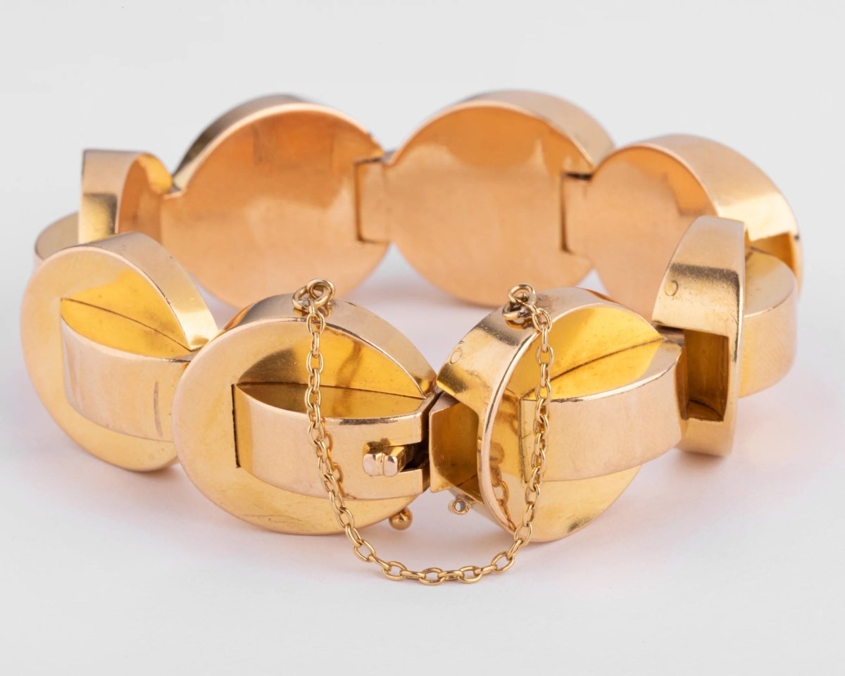 Bracelet Tank en or jaune - Castafiore