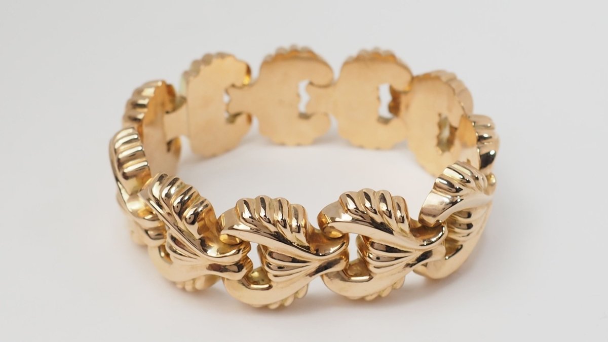 Bracelet Tank en or jaune - Castafiore