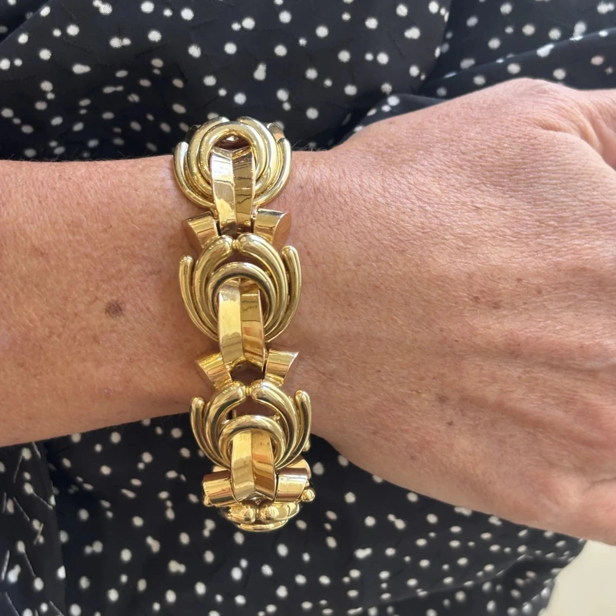 Bracelet Tank en or jaune - Castafiore