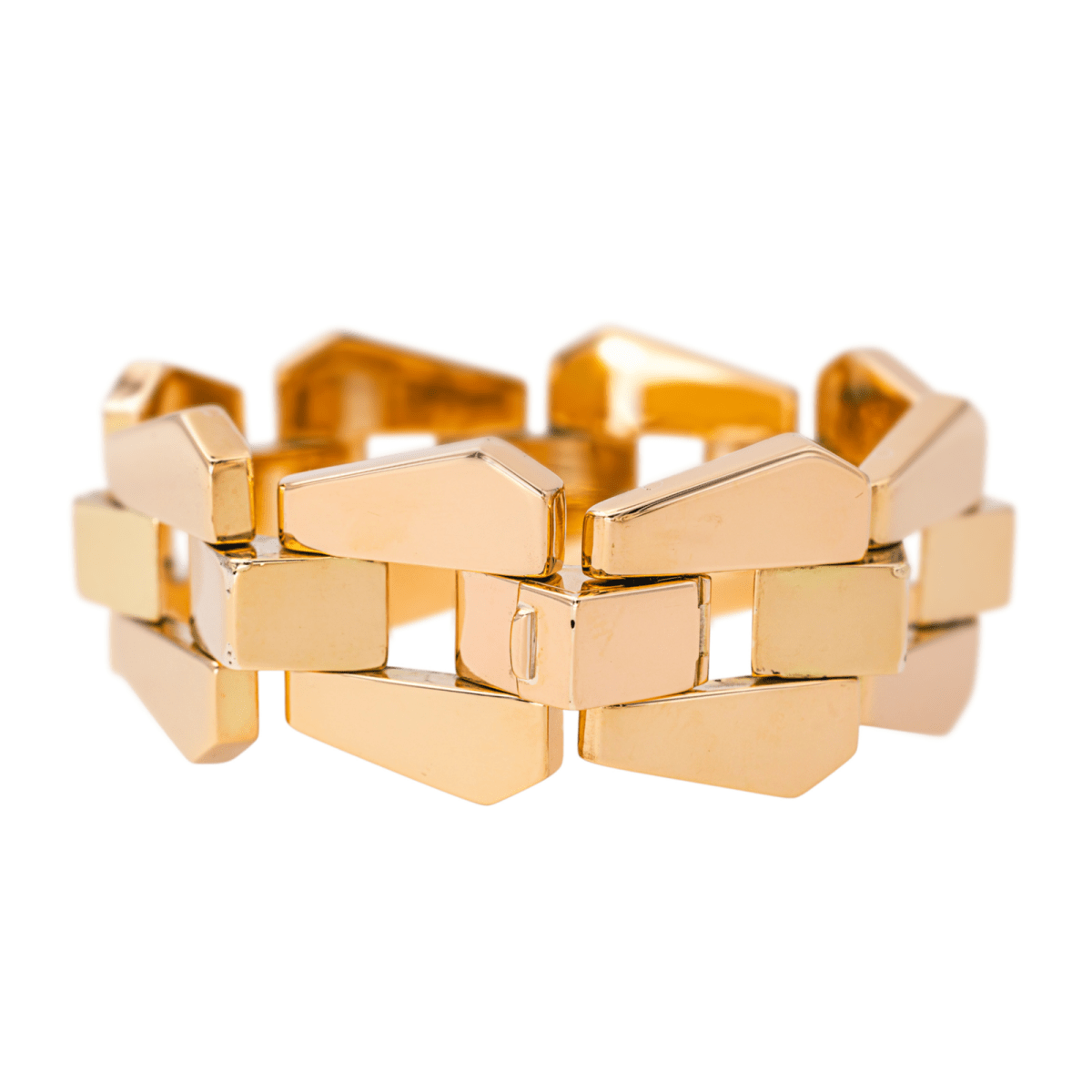 Bracelet Tank en or jaune - Castafiore