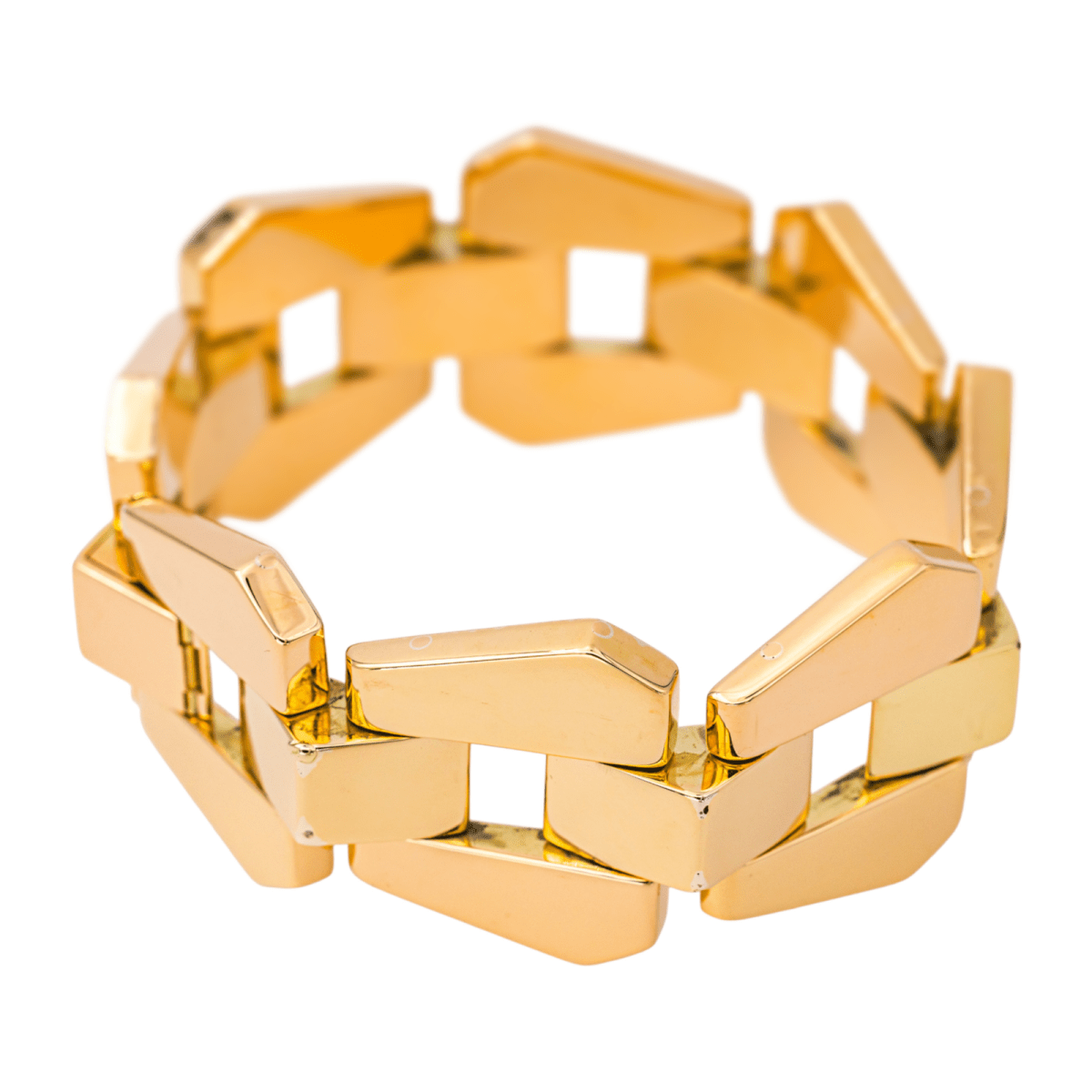 Bracelet Tank en or jaune - Castafiore