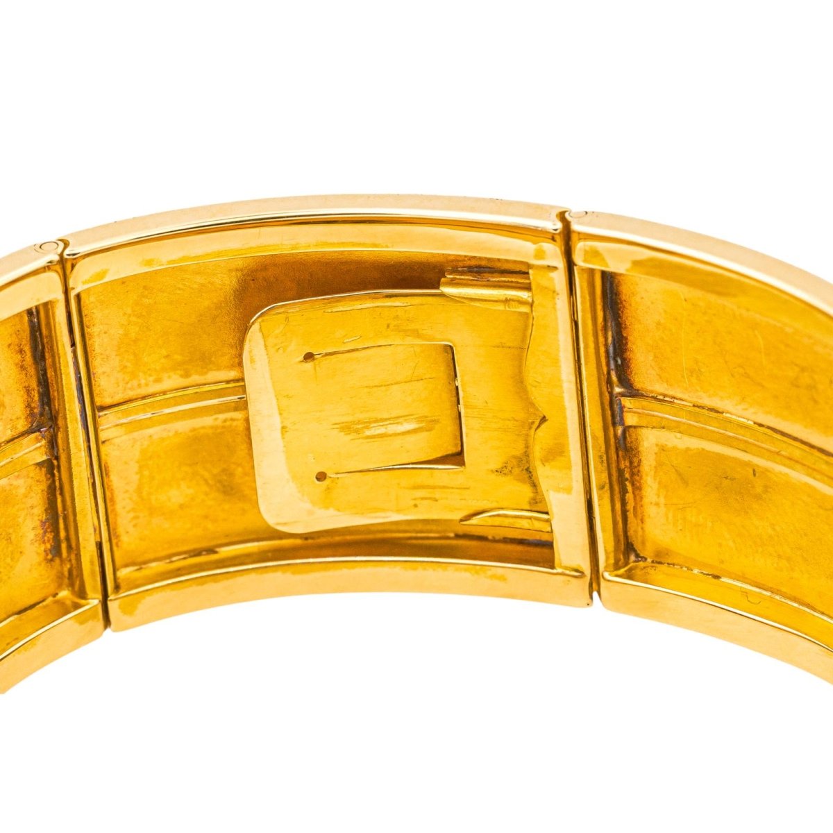 Bracelet Tank en or jaune et diamants - Castafiore