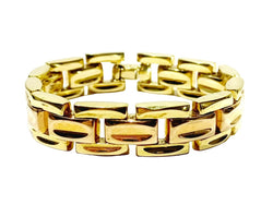 Bracelet Tank en or jaune et or rose - Castafiore