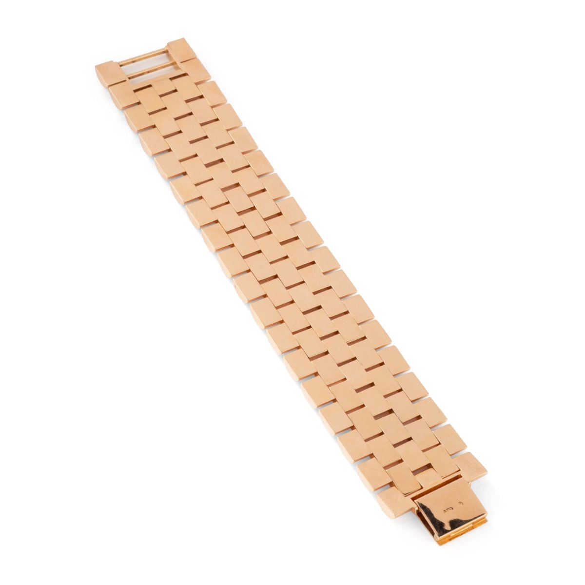 Bracelet Tank en or rose - Castafiore