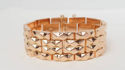 Bracelet Tank en or rose - Castafiore