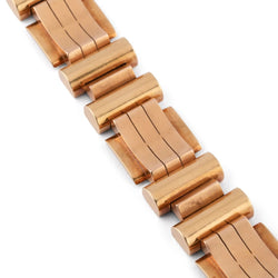 Bracelet Tank en or rose et jaune des années 1945 - 1955 - Castafiore