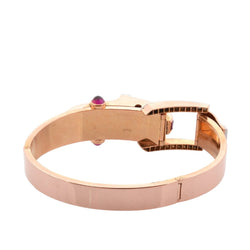 Bracelet Tank en or rose, rubis et diamants - Castafiore