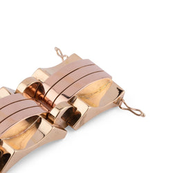 Bracelet tank or jaune et rose - Castafiore