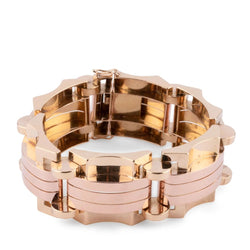 Bracelet tank or jaune et rose - Castafiore