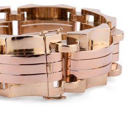 Bracelet tank or jaune et rose - Castafiore