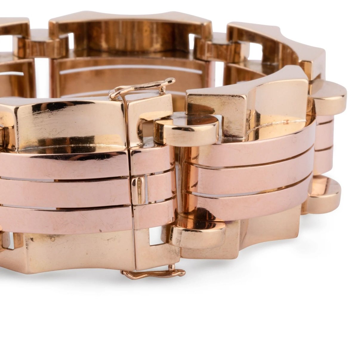 Bracelet tank or jaune et rose - Castafiore