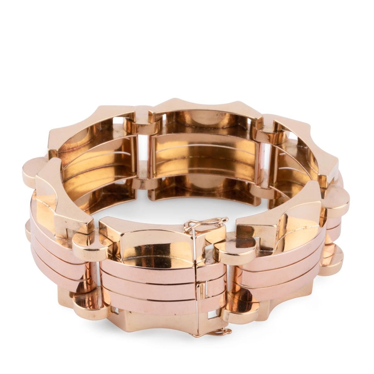 Bracelet tank or jaune et rose - Castafiore