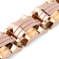 Bracelet tank or jaune et rose - Castafiore