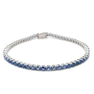 Bracelet tennis en or avec saphir bleu naturel - Castafiore