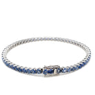 Bracelet tennis en or avec saphir bleu naturel - Castafiore