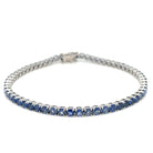 Bracelet tennis en or avec saphir bleu naturel - Castafiore