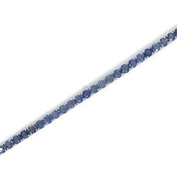 Bracelet tennis en or avec saphir bleu naturel de 7 carats - Castafiore
