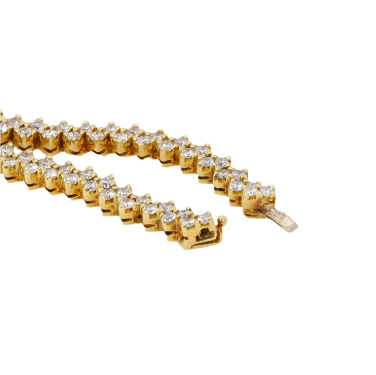 Bracelet Tennis en or jaune et diamants - Castafiore