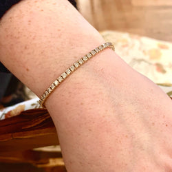 Bracelet Tennis en or rose et diamants - Castafiore