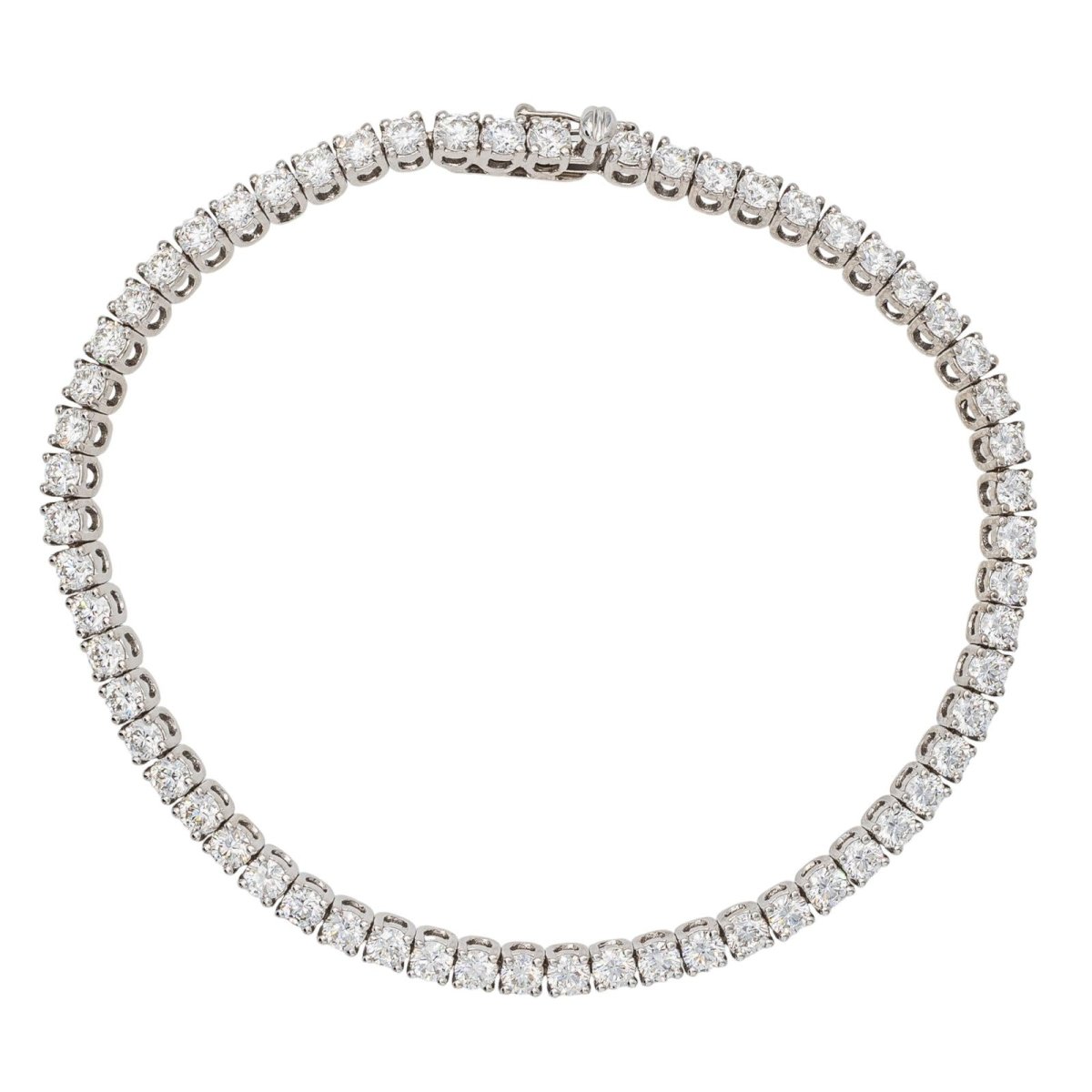 Bracelet Tennis Or blanc Diamant - Castafiore