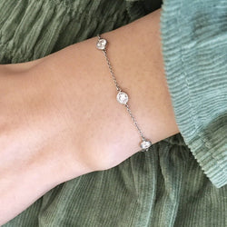 Bracelet TIFFANY & CO "Diamonds by the Yard" en platine et diamants - Castafiore