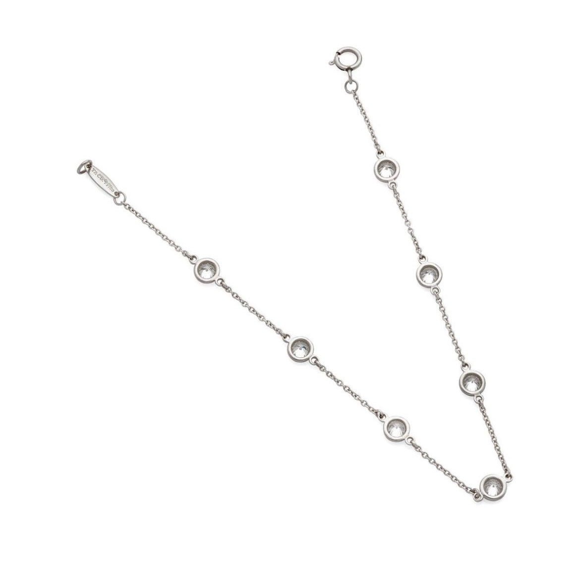 Bracelet TIFFANY & CO "Diamonds by the Yard" en platine et diamants - Castafiore