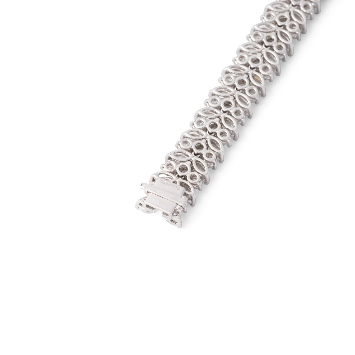 Bracelet TIFFANY & CO. "Feuillages" en platine et diamants - Castafiore