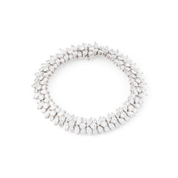 Bracelet TIFFANY & CO. "Feuillages" en platine et diamants - Castafiore