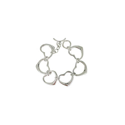 Bracelet TIFFANY & CO. par ELSA PERETTI "Open Heart" en argent - Castafiore