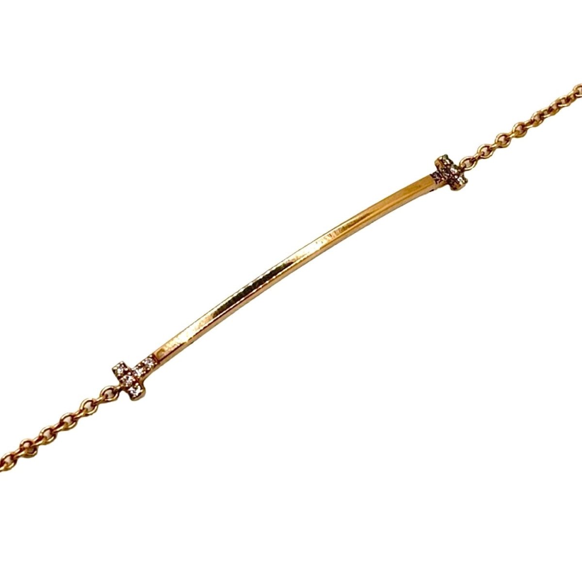 Bracelet TIFFANY & CO. "T" en or jaune et diamants - Castafiore